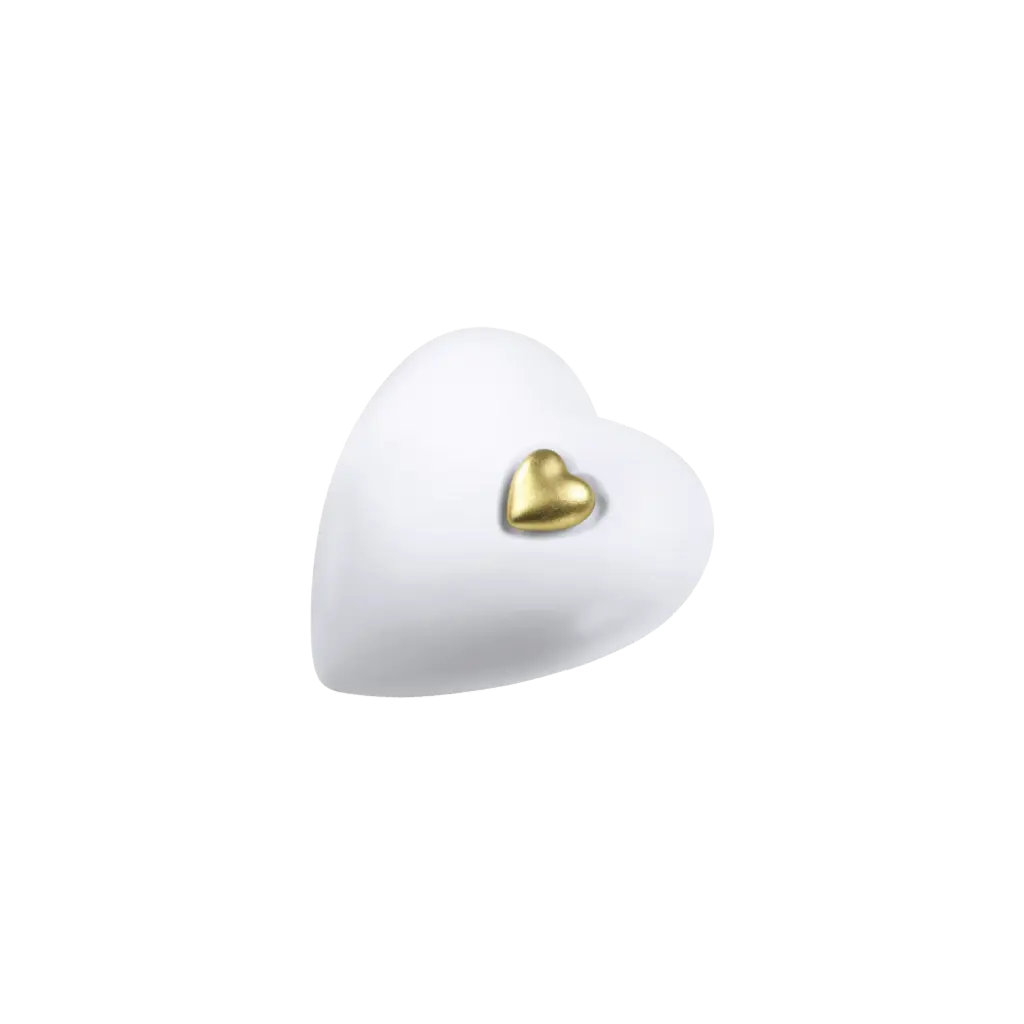 AQUA HERZ BIO-LEHM Memory weiß gold