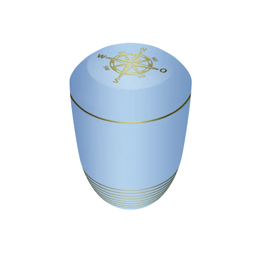 AQUA KOMPASS BIO-LEHM Urne atlantikblau gold