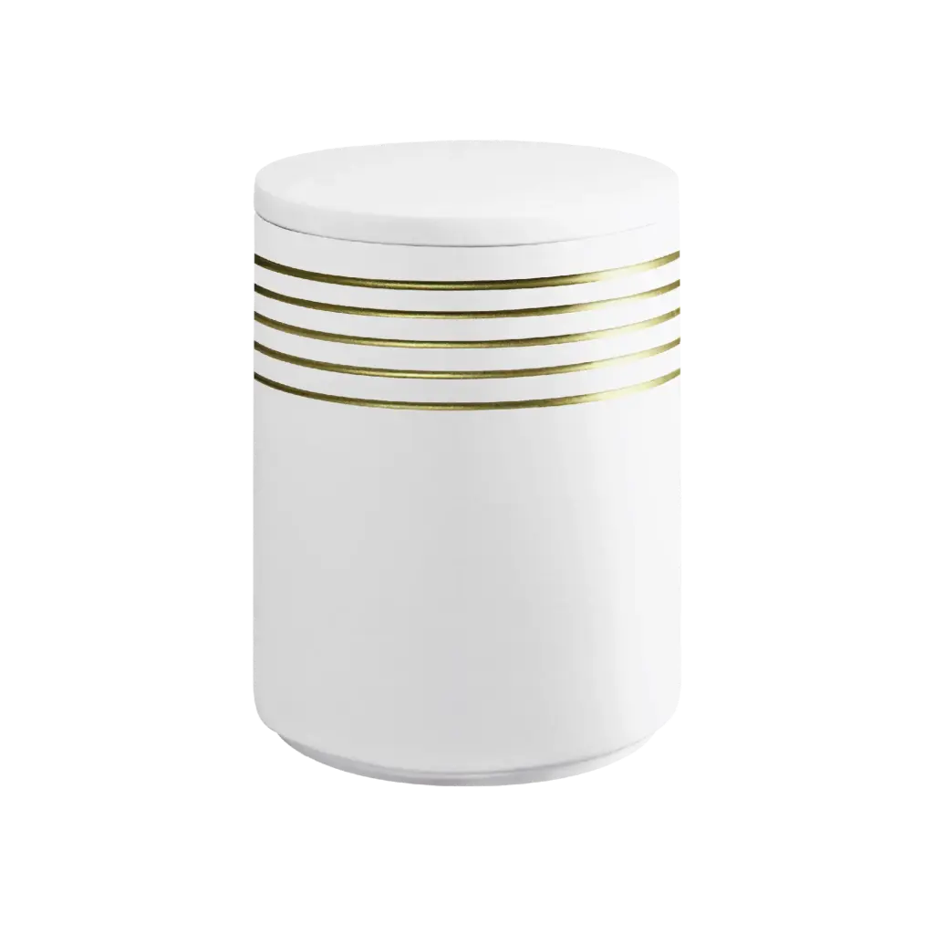 AQUA NOVA BIO-LEHM Urne weiß gold