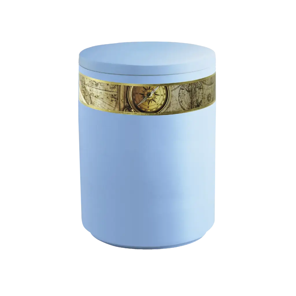 AQUA OZEAN BIO-LEHM Urne atlantikblau gold