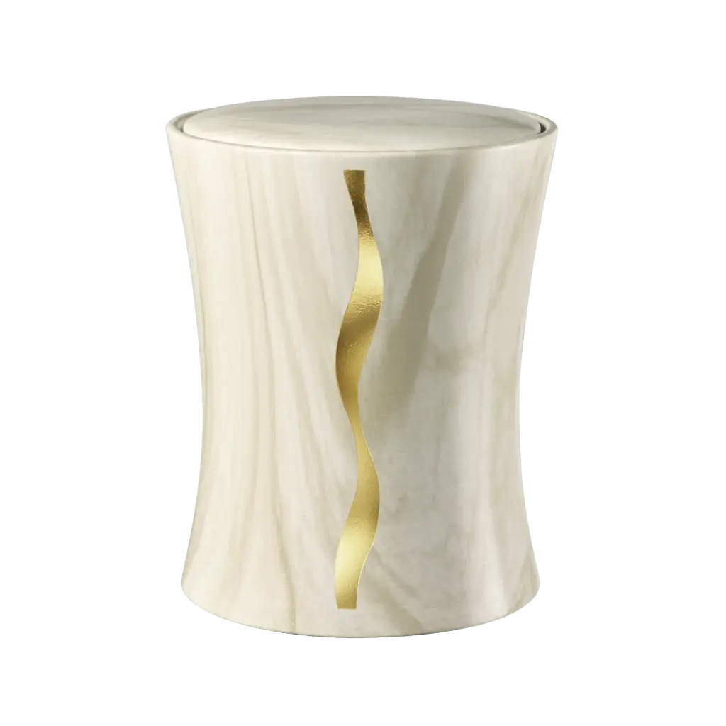 CONTURA BIO-LEHM Urne Marmor gold