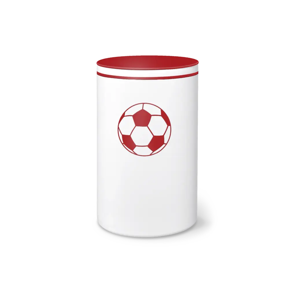 FUSSBALL RONDO BIO-LEHM Urne rot-weiß
