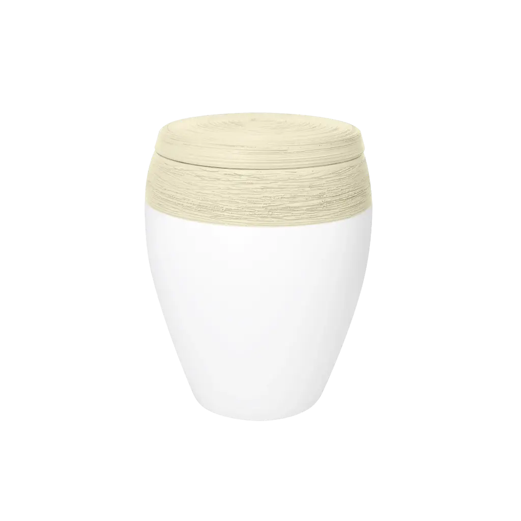 HORIZONT OMEGA BIO-LEHM Urne sandbeige weiß
