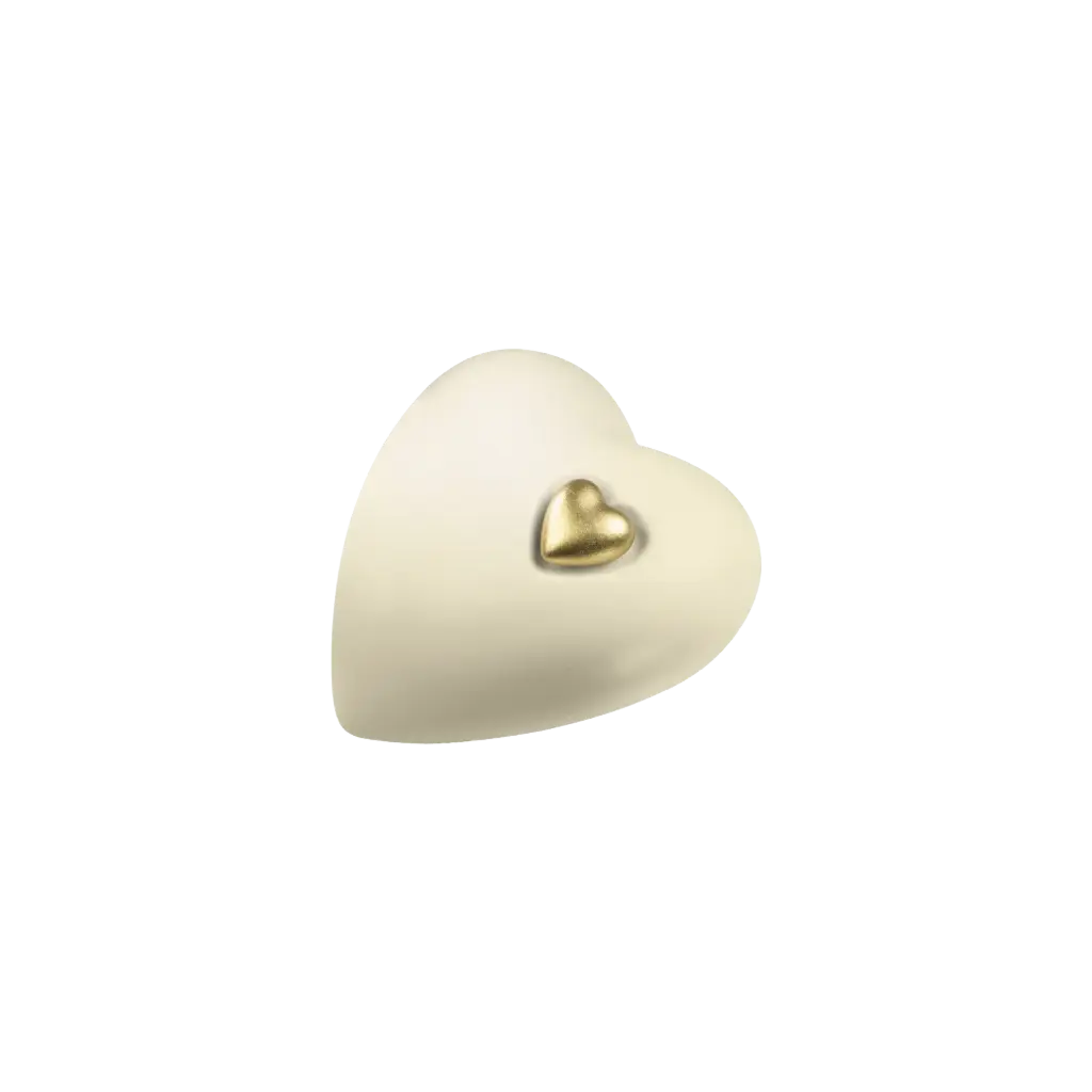 JUNIOR HERZ BIO-LEHM Memory sandbeige gold 