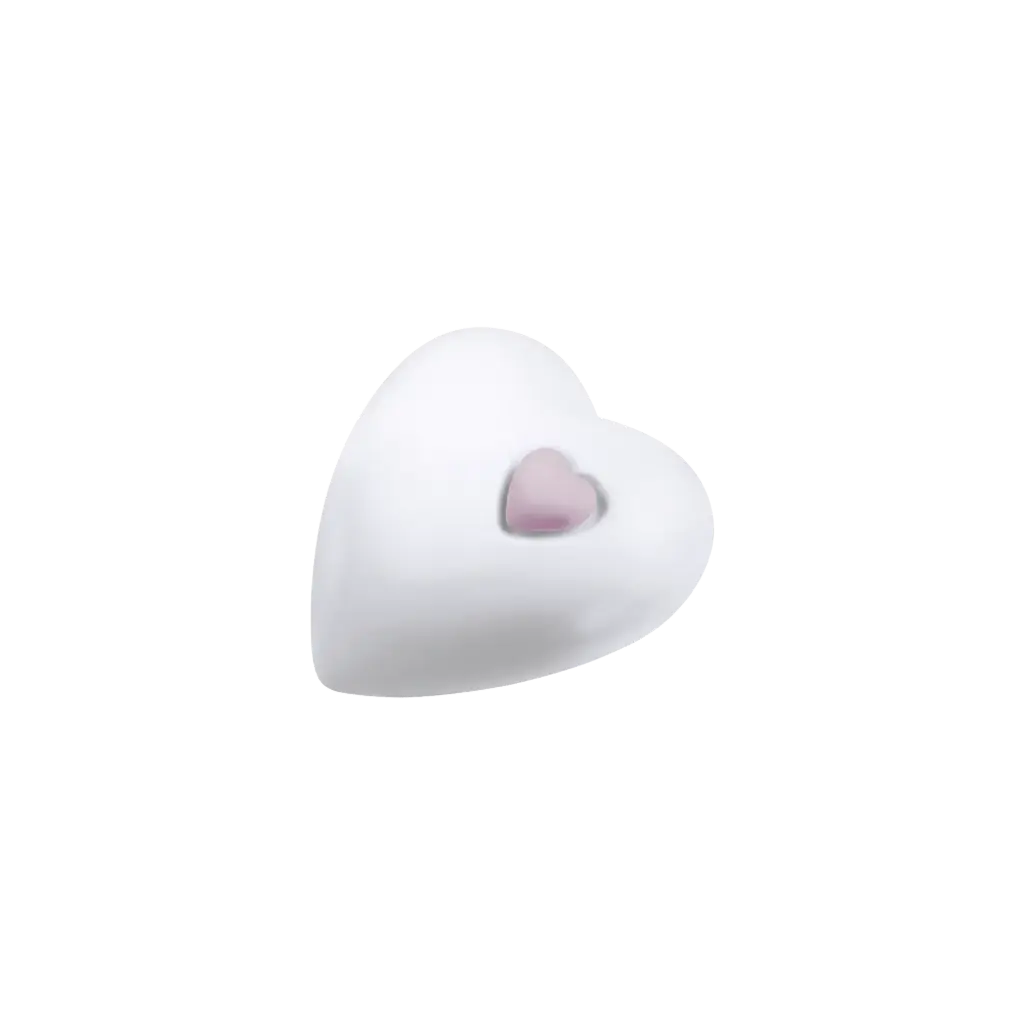 JUNIOR HERZ BIO-LEHM Memory weiß rosa