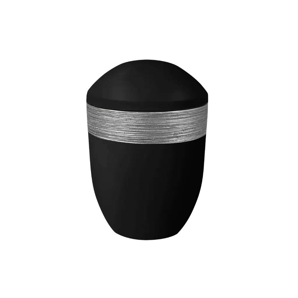 LUXOR SEMI PURE BIO-LEHM Urne basalt silber