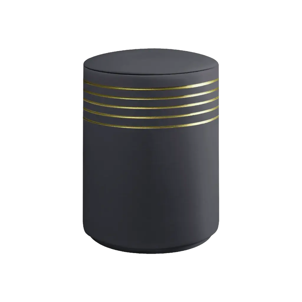 NOVA BIO-LEHM Urne anthrazit gold