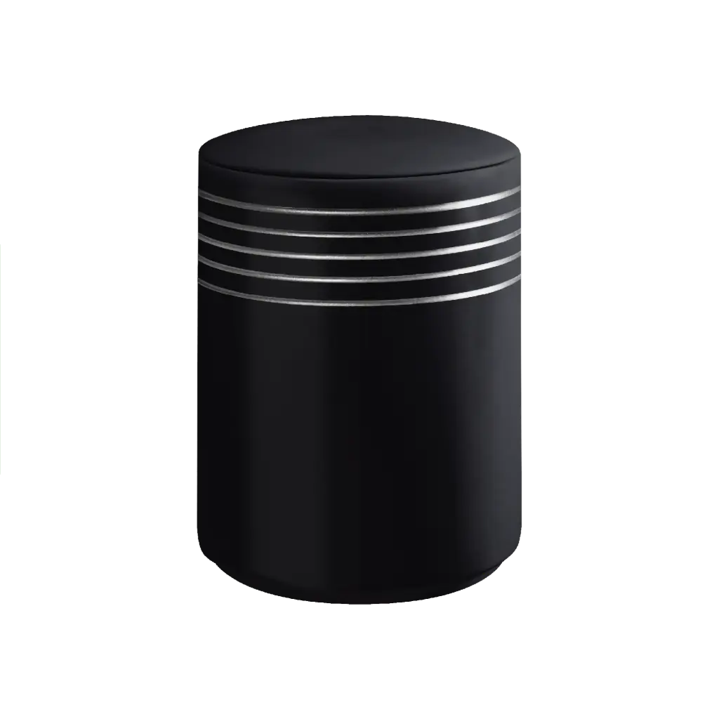 NOVA BIO-LEHM Urne basalt silber