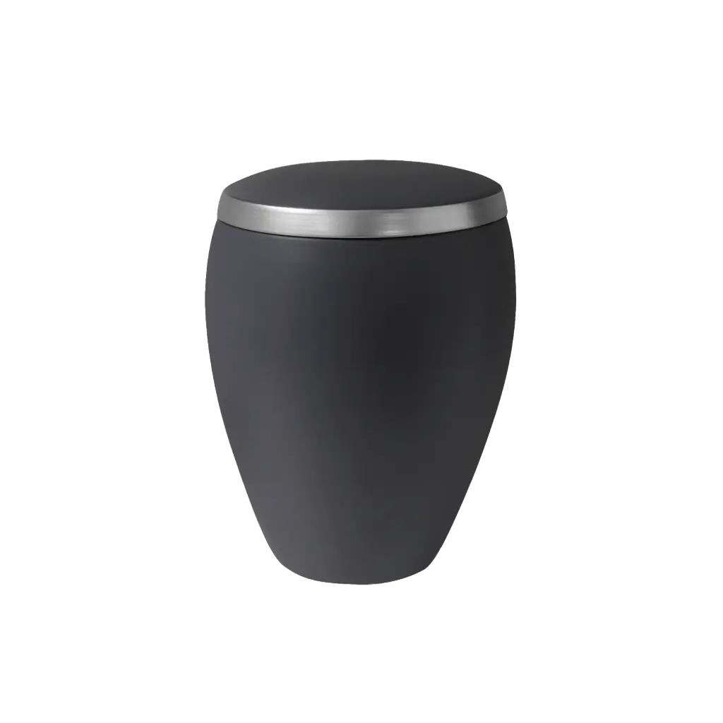 OMEGA BIO-LEHM Urne anthrazit silber