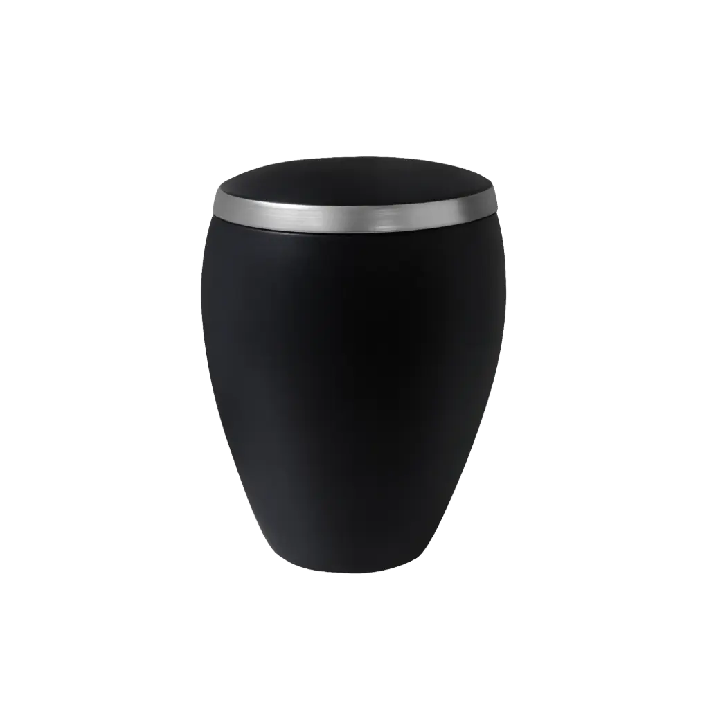 OMEGA BIO-LEHM Urne basalt silber