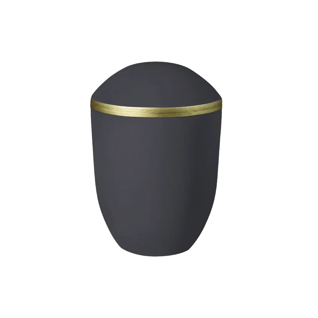 PURE BIO-LEHM Urne anthrazit gold