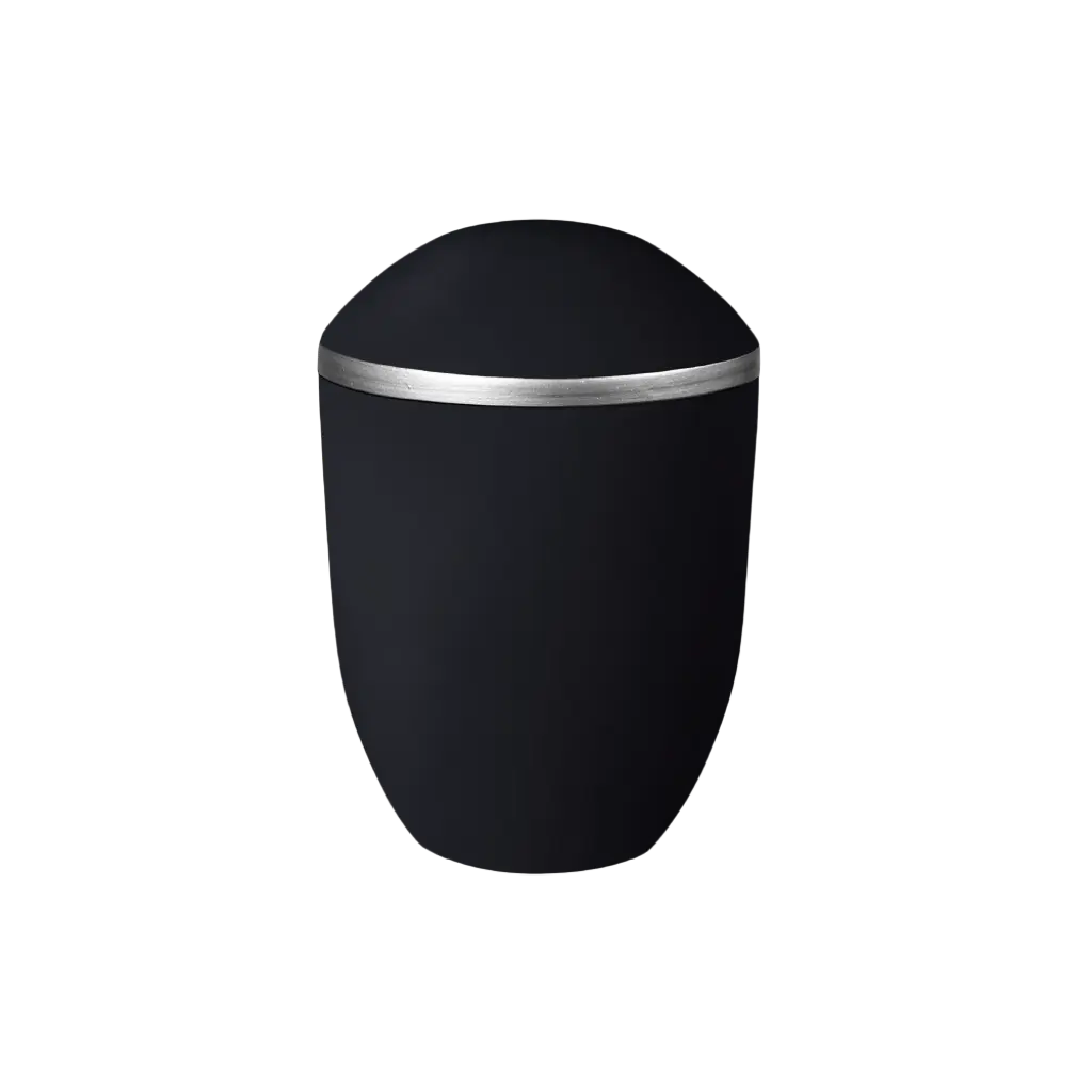 PURE BIO-LEHM Urne basalt silber