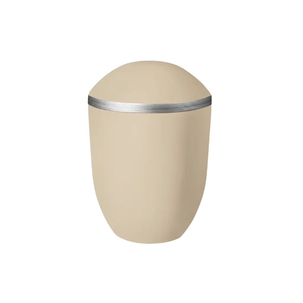 PURE BIO-LEHM Urne cashmere silber