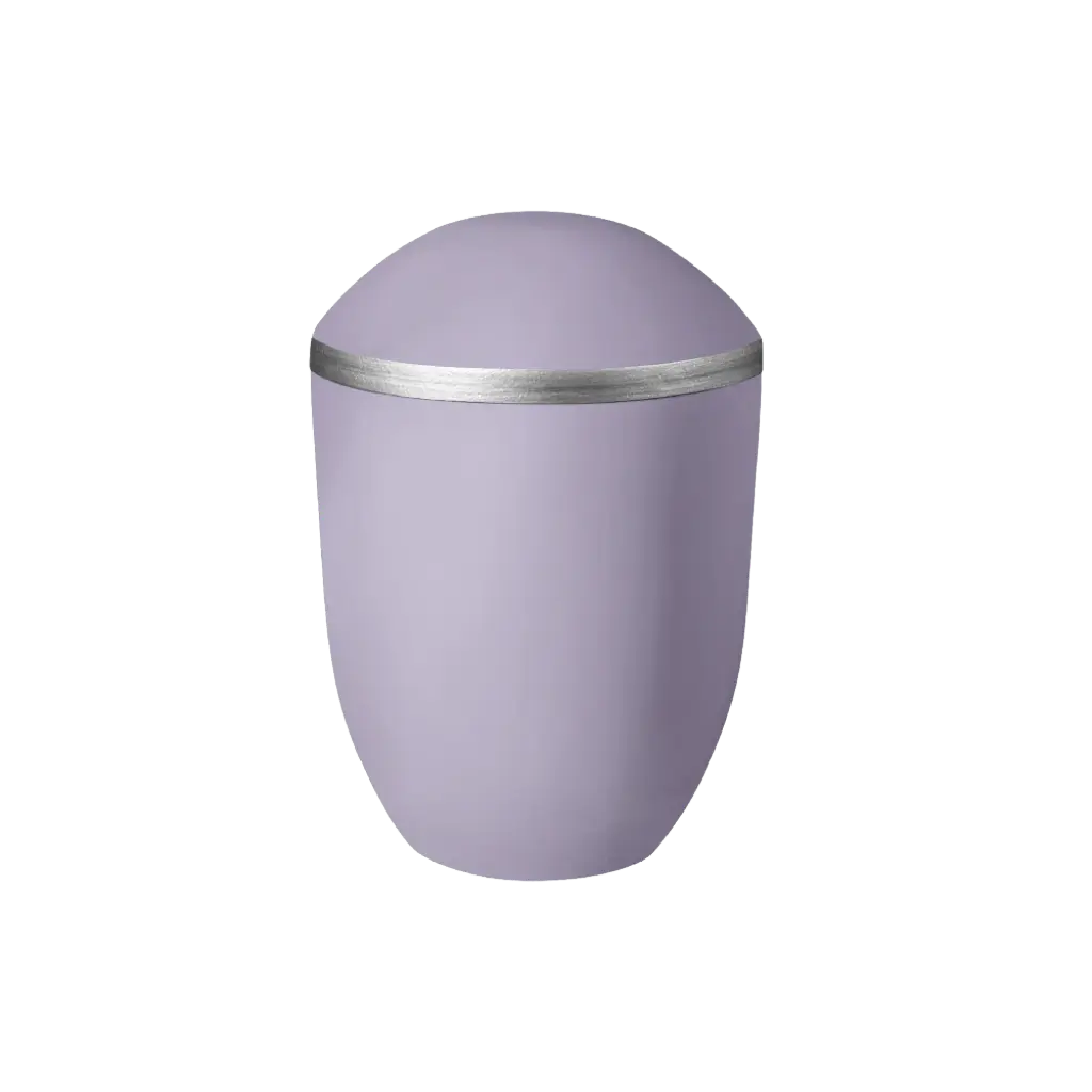 PURE BIO-LEHM Urne flieder silber