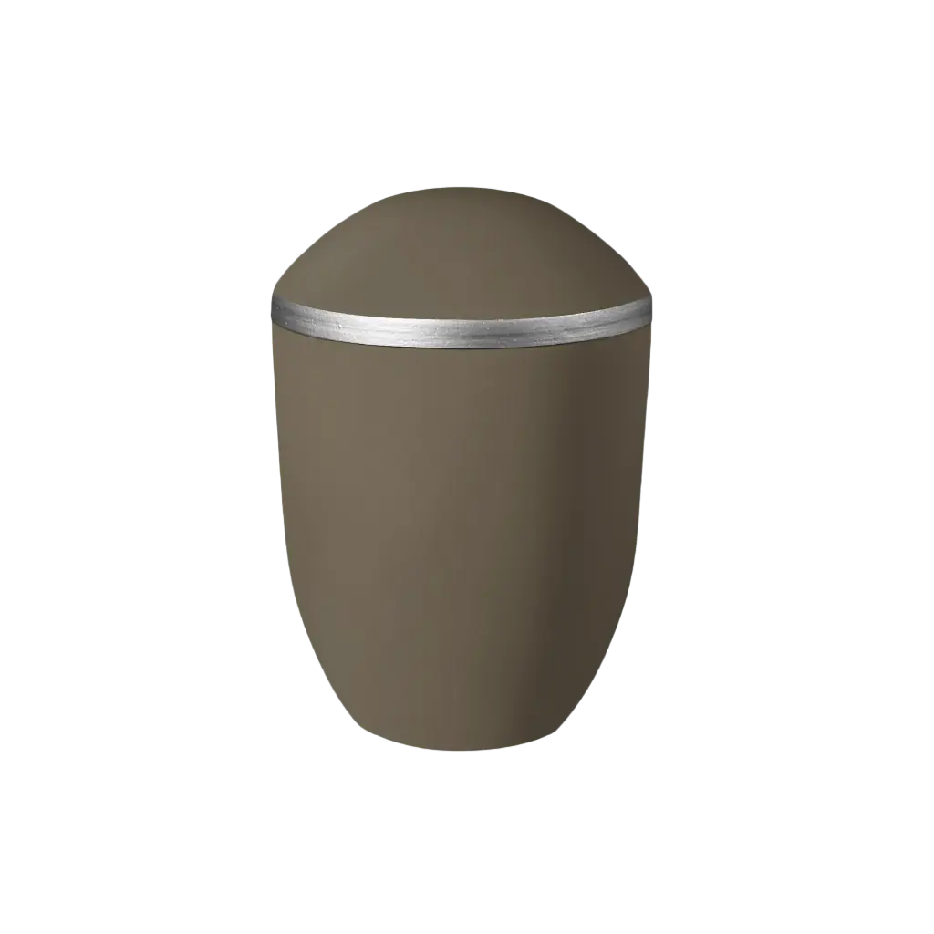 PURE BIO-LEHM Urne teak silber