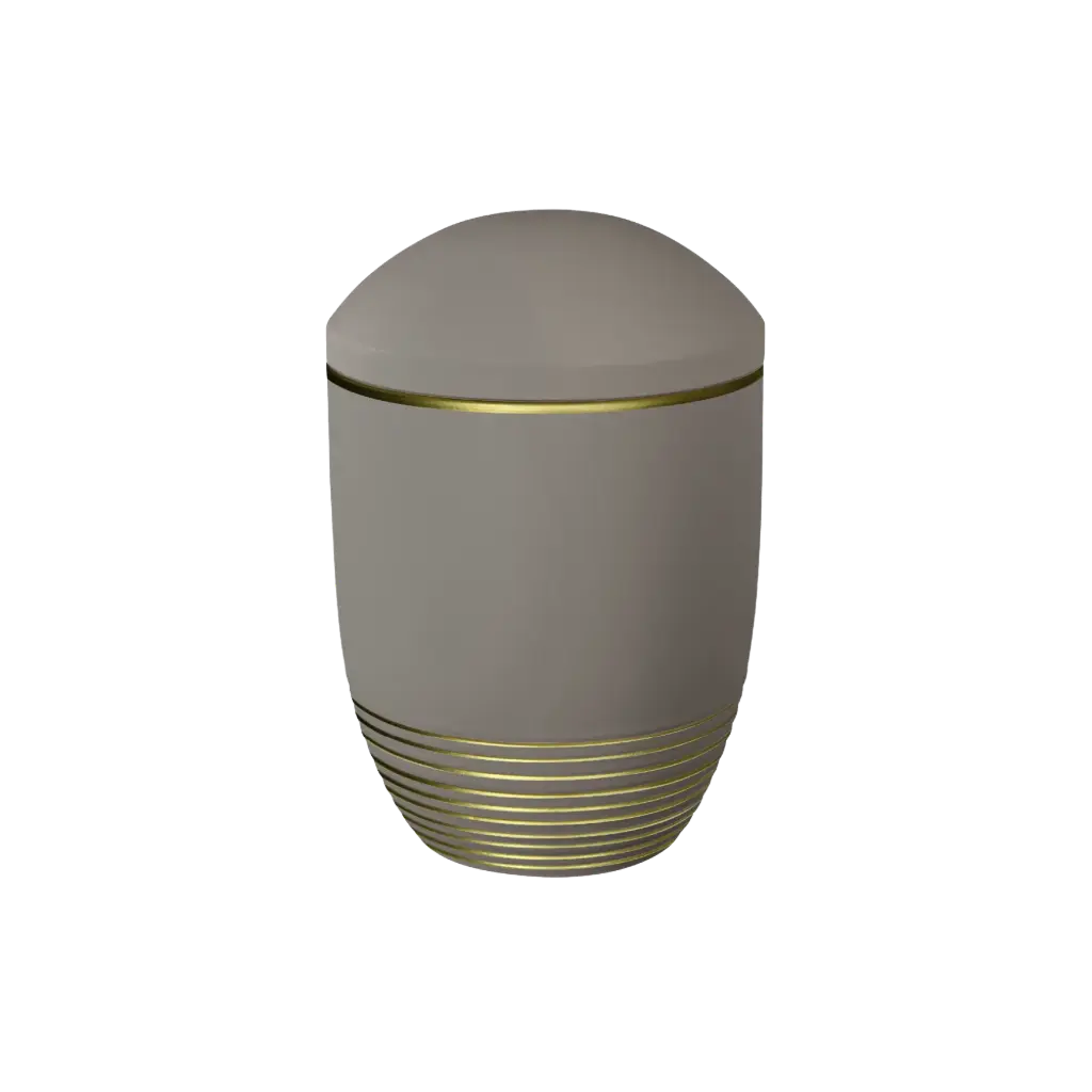 WAVE BIO-LEHM Urne mandel gold