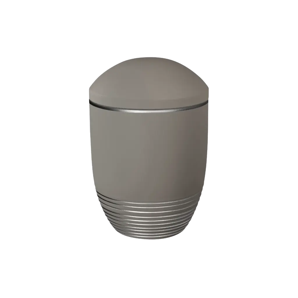 WAVE BIO-LEHM Urne mandel silber