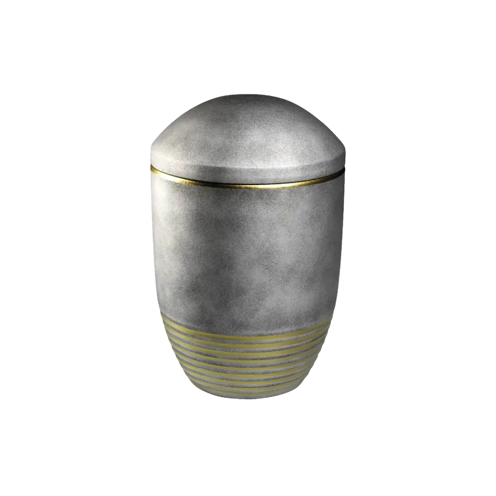 WAVE BIO-LEHM Urne silber gold