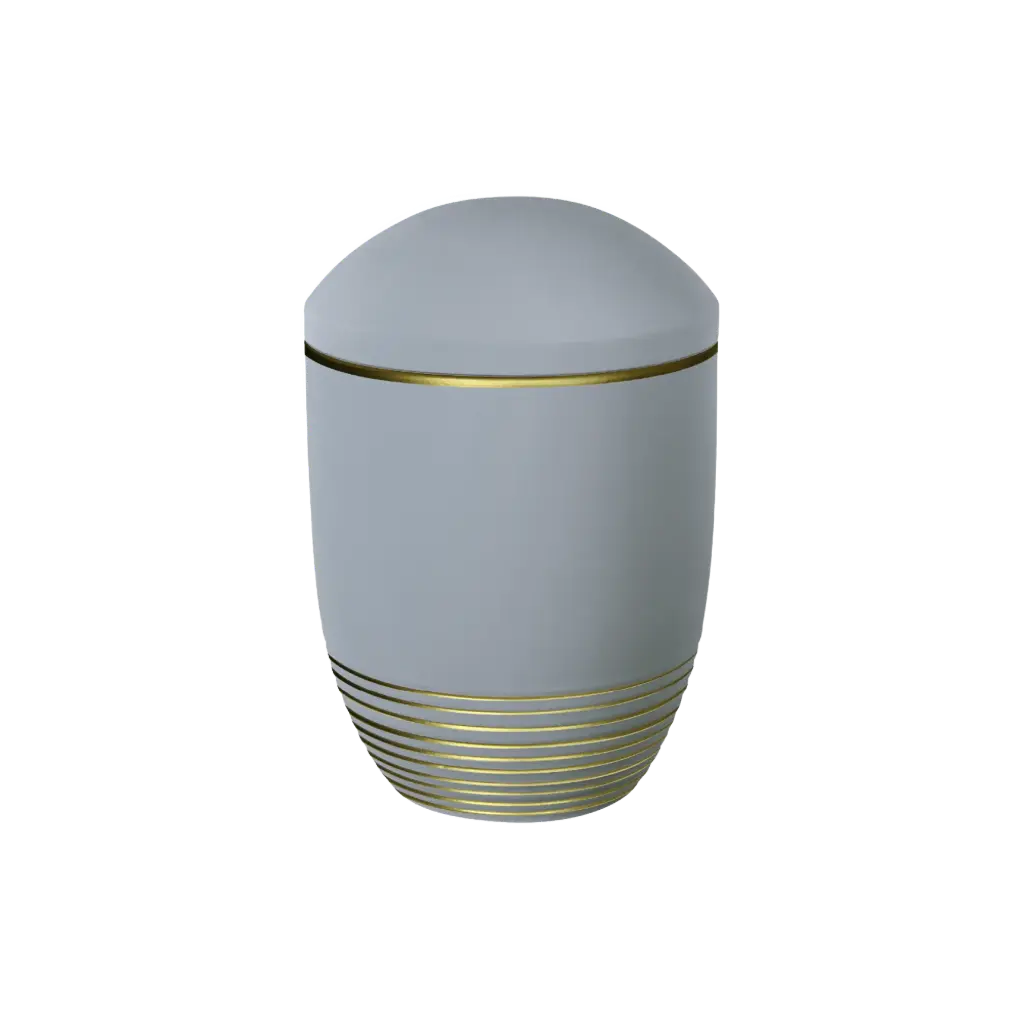 WAVE BIO-LEHM Urne taubenblau gold