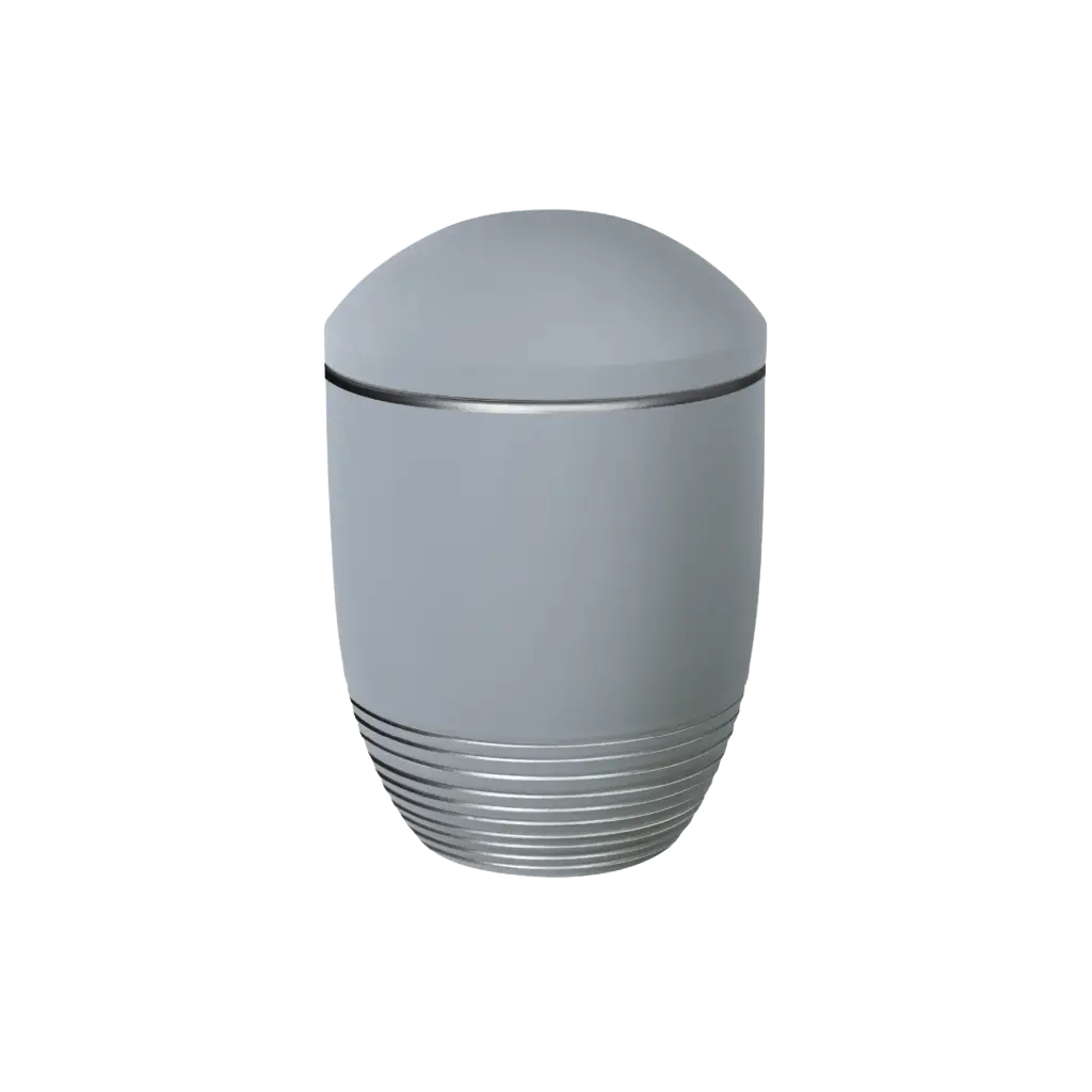 WAVE BIO-LEHM Urne taubenblau silber