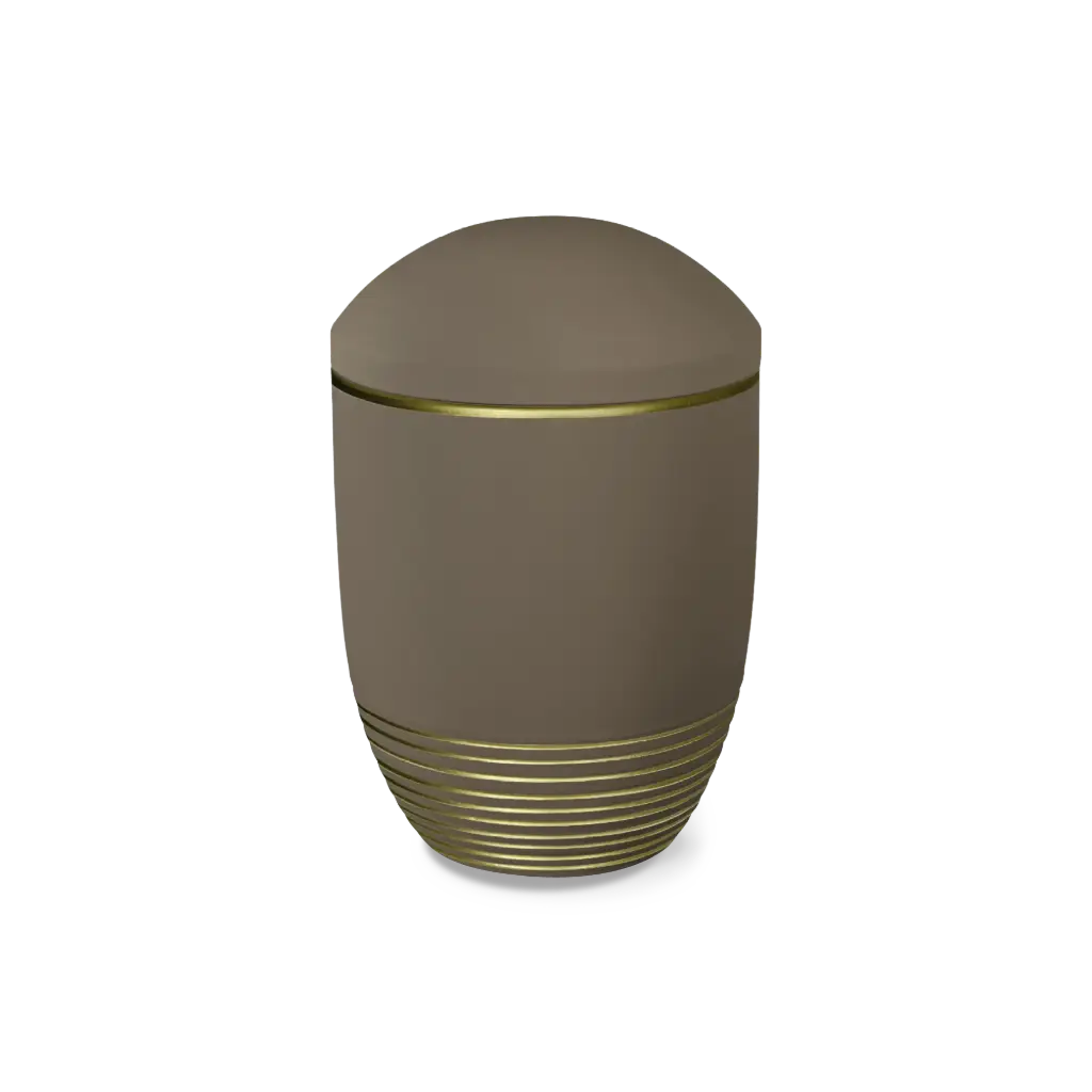 WAVE BIO-LEHM Urne teak gold