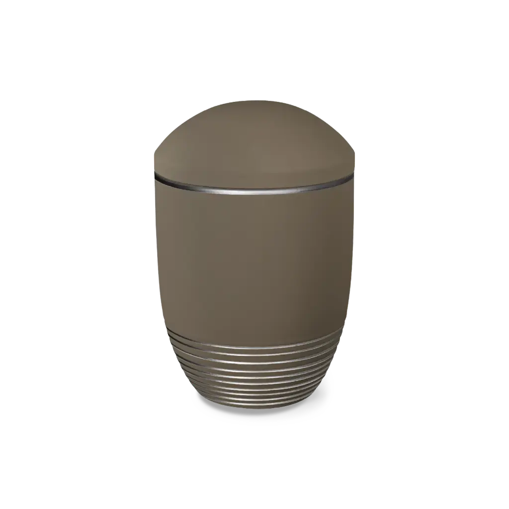 WAVE BIO-LEHM Urne teak silber
