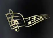MUSIK Dekor gold