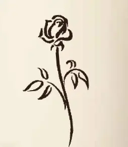 ROSE Dekor braun