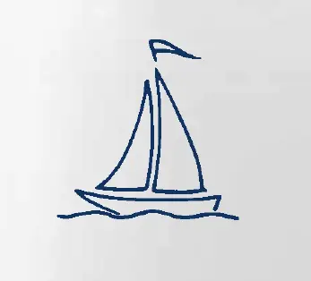 SCHIFF Dekor blau
