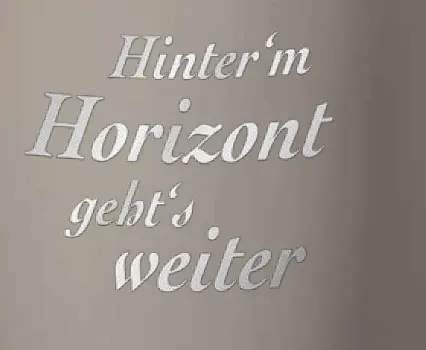 „Hinter'm Horizont geht's weiter” silber