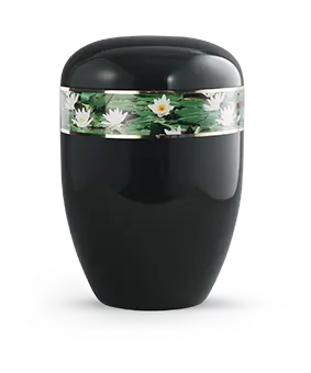 Edition Fleur, Klavierlack schwarz, Seerosen, biol. abbaub.