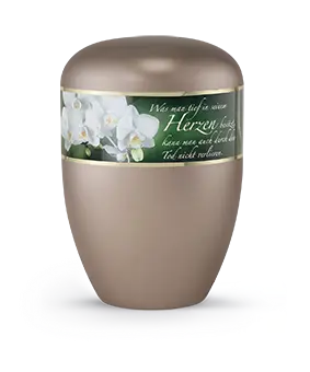 Edition Poesie, perlmutt fumé, Orchidee, Was man tief in seinem…,  biol. abbaub.