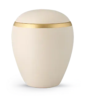 Edition Colour Line, samton creme, altgold Dekorstreifen, Keramik