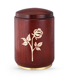 Edition Roma, Buche - mahagoni gebeizt, Rose, Messingsockel