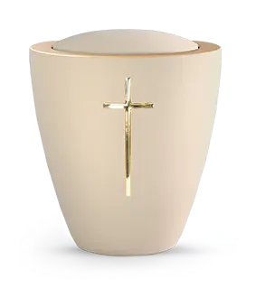 Edition Ceramica, samton creme, Messingkreuz, Keramik