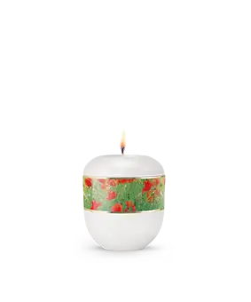 Edition Fleur, weiß - Mohn, Gedenklicht