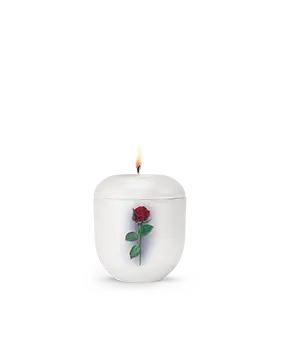 Edition Fleur, weiß - Rose, Gedenklicht