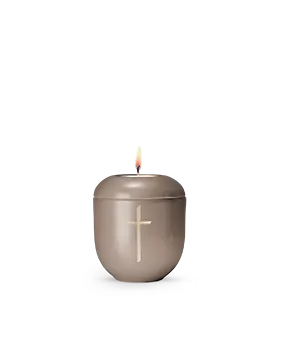 Edition Creatio, Perlmutt Fumé, Kreuz, Gedenklicht