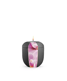 Edition Natura, samton anthrazit, Orchidee, Gedenklicht