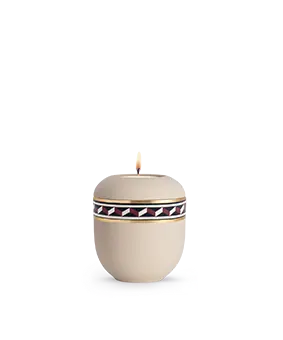 Edition Intarsia, Creme handbemalt, Zacken, Gedenklicht