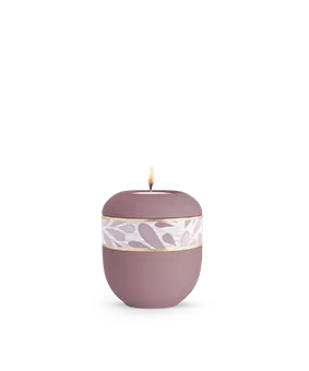 Edition Pastell, Soft-Touch-Oberfläche, Altrosa, Tropfendekor, Gedenklicht