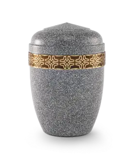 Stahl, basalt mit Messingzierband, Kreuzzierband