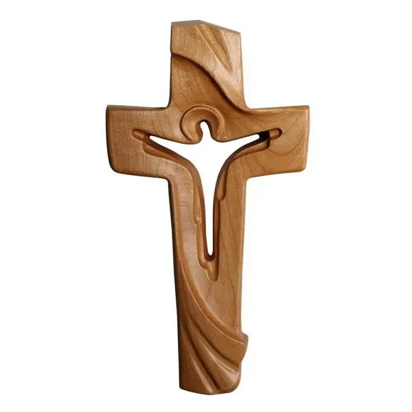 Urne Friedenskreuz Kirsche, Satiniert, 24 cm (10ml)