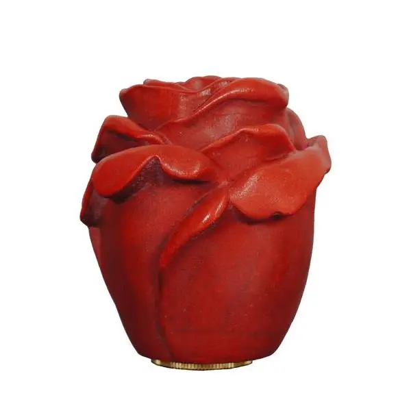 Mini Urne Rose rot, Holz, 7x5 (5ml)