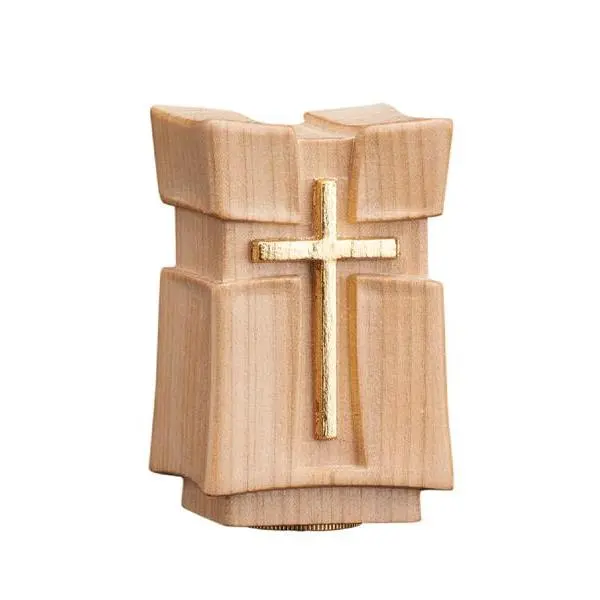 Mini Remember Croce Kirsche sat. und gold, Holz, 8,5x5,5x5 (5ml)