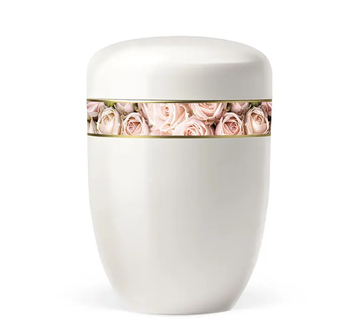 Cremeweiß, Dekorband Motiv: Rosenblüten
