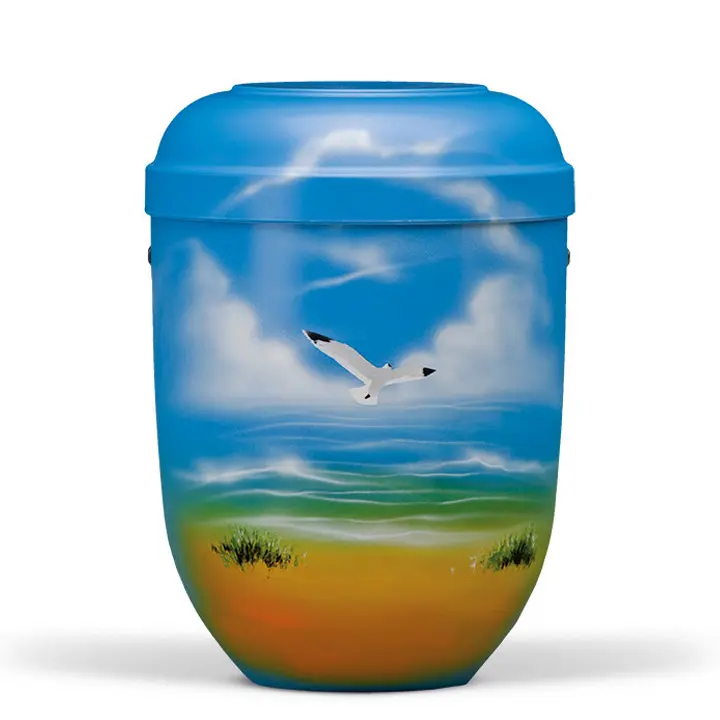 Himmelblau, Airbrush Motiv: Möwe