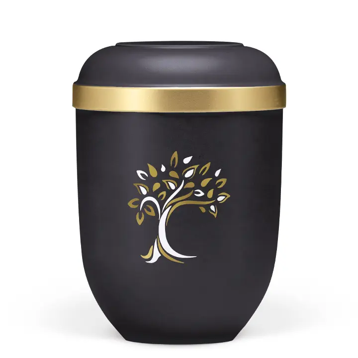 Anthrazit-Velour, Goldrand, Baum ArtDecor Gold/Weiss verspiegelt