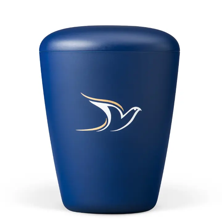 Saphirblau Velours, Taube Gold/Weiss