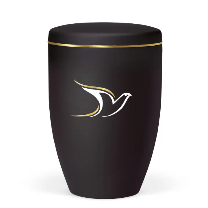 Anthrazit-Velours, Taube Gold/Weiss verspiegelt, Goldband